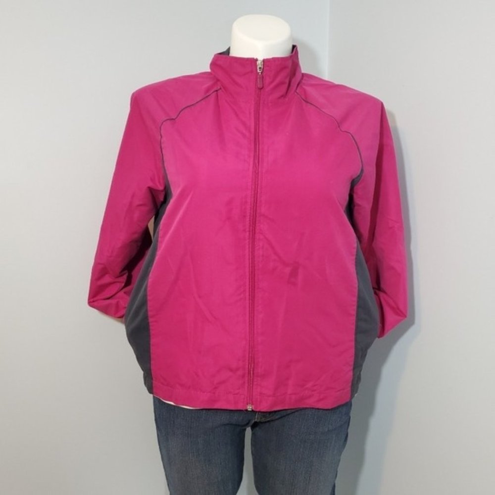 Danskin Now Full Zip Mock Neck Athletic Jacket